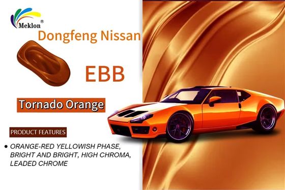 رنگ بازسازی اتومبیل نيسان EBB Dongfeng Tornado Orange رنگ کم سطح VOC