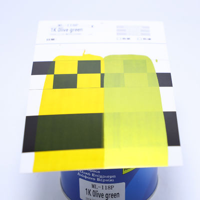 1K رنگ سبز زیتون با عملکرد بالا رنگ ماشین رزین پوشش مایع برای رنگ اکریلیک اسپری با ظاهر پودری