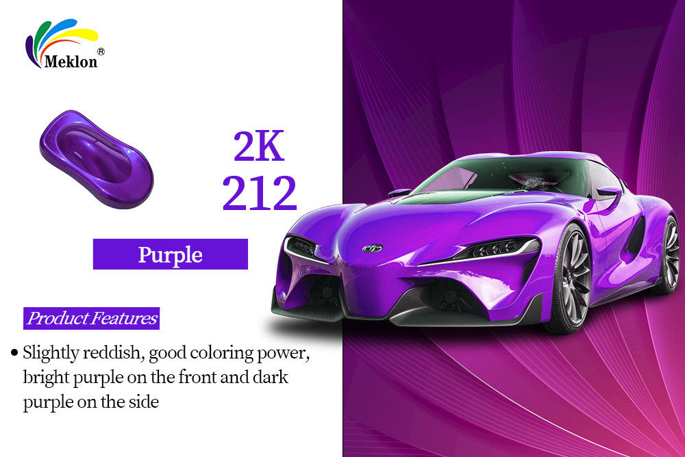 رنگ خودروی 2k مقاوم در برابر آب و هوا و سایش مناسب برای خودروی شما، رنگ تعمیر بنفش